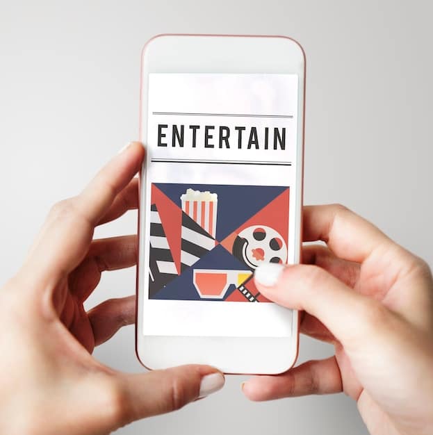 A close-up of hands sharing a smartphone screen displaying a trending news article. The focus is on the act of sharing, highlighting the connection and exchange of information between individuals.