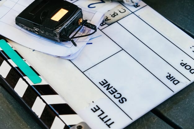 A digital infographic depicting the various stages of movie production (pre-production, filming, post-production), with each stage's duration affecting the final movie length.