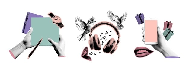 A collage of logos from various music streaming services, including Spotify, Apple Music, Amazon Music, and YouTube Music, arranged neatly on a dark background to illustrate the digital music landscape.