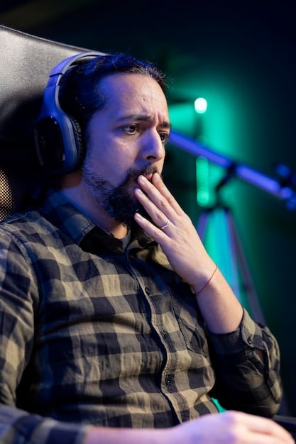 A close-up shot of a musician interacting with fans during a live streaming session, with personalized messages and interactive elements displayed on the screen, highlighting the importance of direct engagement in the modern music industry.