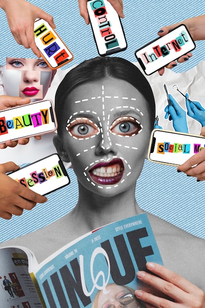 A digital collage featuring the faces of several prominent celebrities known for hosting book clubs (e.g., Oprah Winfrey, Reese Witherspoon, Emma Watson). Surrounding their faces are book covers that represent the types of books they typically feature in their clubs: diverse genres, socially relevant topics, and both fiction and non-fiction.