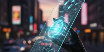 Augmented Reality Glasses: Latest Models & Future Trends 2026 Futuristic augmented reality glasses displaying holographic interface