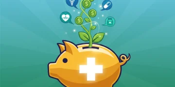 Illustration of a Health Savings Account growing with investments and healthcare symbols