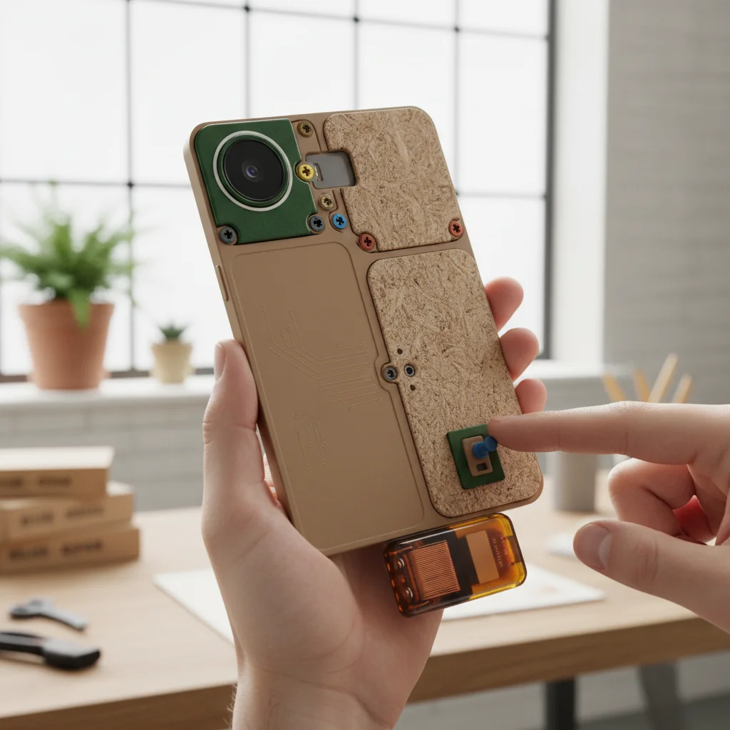 Modular smartphone with eco-friendly components for easy repair