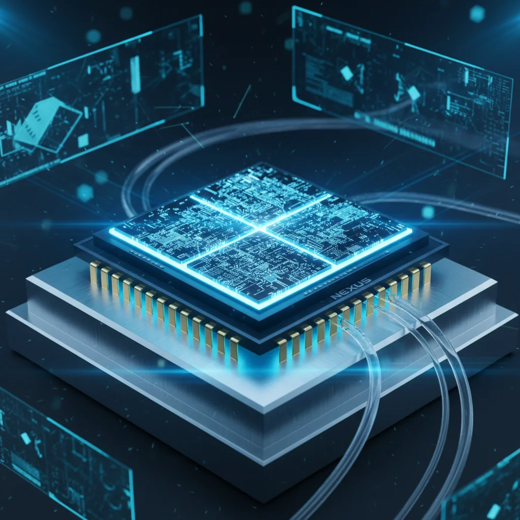 Close-up of a powerful CPU chip, representing next-gen console processing power