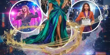 Three influential celebrities, Taylor Swift, Beyoncé, and Zendaya, symbolize pop culture trends in the U.S.
