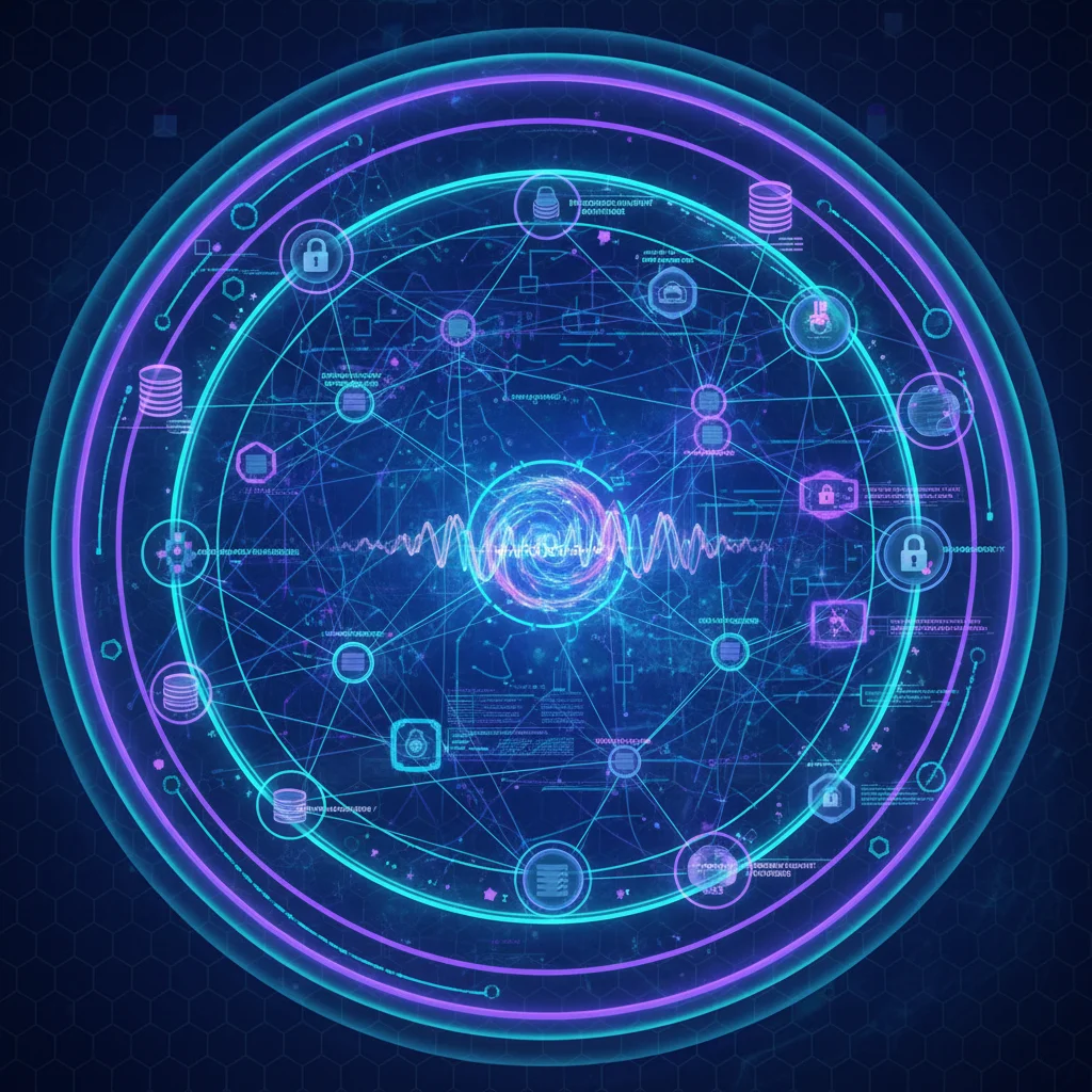 Post-quantum cryptography implementation network diagram, secure data flow