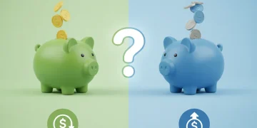 Roth vs Traditional IRA decision, comparing tax benefits and retirement savings