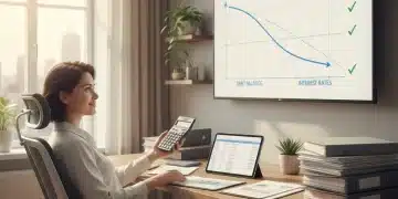 Person successfully managing debt with consolidation, showing reduced interest.