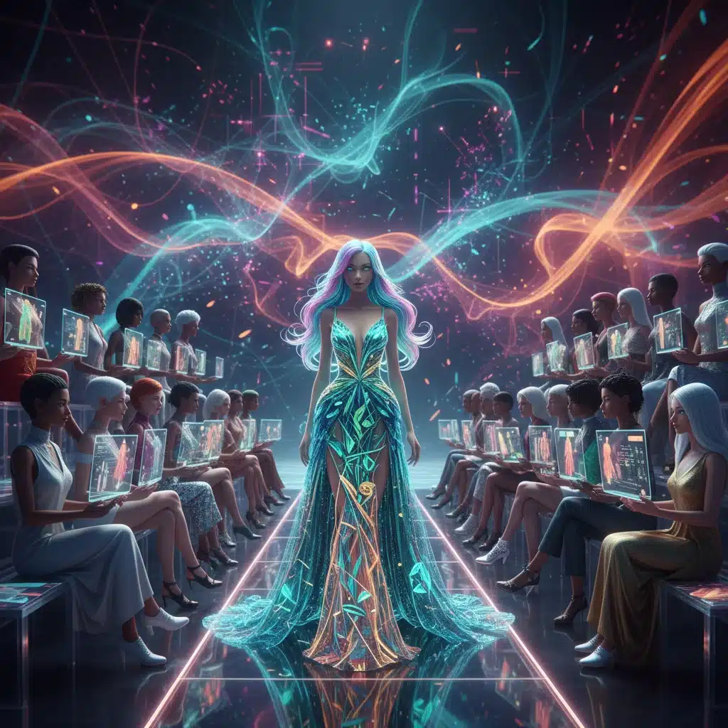Avatars attending a virtual fashion show in the metaverse